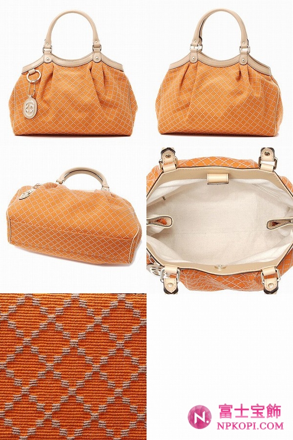 GUCCI/グッチ 2012年春夏新作SUKEYディアマンテ柄Gチャーム付きトートバッグ 211944 F871G 7560 
